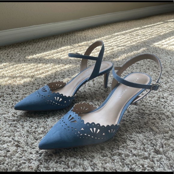 Shoes | Kelly And Katie Blue Heels Size 